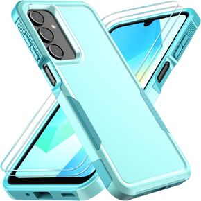 Compatible with Samsung A16 5G Case/Galaxy A16 5G Phone Case with HD Screen Protector, Heavy Duty Rugged Full-Body Shockproof Bumper Military Grade Protection A16 Case, Mint Green