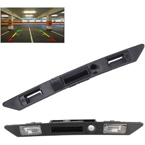 HD Night Vision Rear View Parking Camera Waterproof Trunk Handle Backup Camera for Audi A4 S4 RS4 Quattro 8E2 B6 8EC B7 B8 8K2 A4 Avant 8E 8E5 B6 A4 Cabrio Cabriolet Convertible(No.LS8001D)