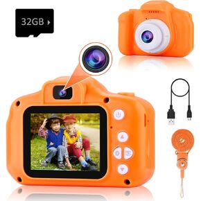 Prograce Kids Camera for Boys Girls - Dual Selfie Mini Kids Camera Age 3 4 5 6 7 8 8 9 year child homborts for Girls Boys Toy Camera for Kids Video Camera Recorder ، Unicorn in Kuwait