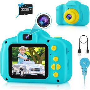 Prograce Kids Camera for Boys Girls - Dual Selfie Mini Kids Camera Age 3 4 5 6 7 8 8 9 year child homborts for Girls Boys Toy Camera for Kids Video Camera Recorder ، Unicorn