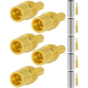 5 PCS SMP Type RF Connectors 50 Ohm SMP Female Right Angle Coaxial Connector for RG174 RG316 RF Coax Cable