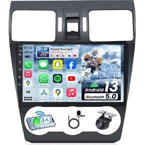 Car Radio for Subaru Forester 2013-2015: 9 Inch 1280x800 IPS HD Touchscreen Stereo Replacement Upgrade Wireless Carplay Android Auto Backup Camera Mirror Link Bluetooth GPS SWC5G WiFi FM RDS DSP
