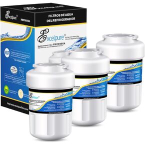 EXCELPURE MWF Replacement for GE SmartWater, MWFA, MWFP,GWF,PC75009，HDX FMG-1, GSE25GSHECSS, 197D6321P006, RWF1060, WSG-1, WFC1201,WS613B-A, Kenmore 46-9996,CF8,WF287, Refrigerator Water Filter,3PACK