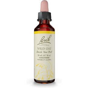 Bach Original Flower Remedies, Wild Oat for Deciding Life's Path, Natural Homeopathic Flower Essence, Holistic Wellness and Stress Relief, Vegan, 20mL Dropper