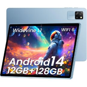 Blackview Tab 60 WiFi Android 14 Tablet, 10.1 Inch Tablet Android 12GB+128GB /2TB Expandable,Eye Comfort Mode, Family Friendly,Portable Face Unlock Tablet for Work/Study/Entertainment(Green)