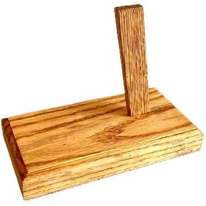 Wood Pistol Stand Hand Gun Display Holder Rack for Pistols, made of quality solid hardwood. (Walnut, Medium)
