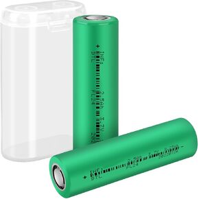 3.7V Rechargeable Battery, 30A 2500mAh Rechargeable Lithium-ion Flat Top Battery for Flashlight. (4 Packs)