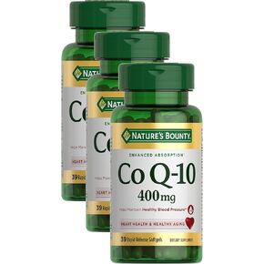 نيتشورز باونتي كبسولات جيلاتينية كارديو Q10 Co Q-10 (400 ملغم/39 لكل قطعة)