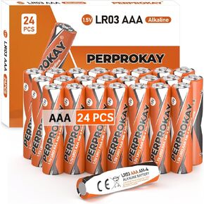 AAA 1.5V Alkaline Batteries 24 Pack, Long Lasting LR03 AAA Size Battery, 10 Years Shelf Life Triple A Alkaline Batteries for TV Remote Controller, Flashlights, Toys...24 Count