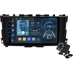 4+64G 9-inch Android 13 WiFi 6 Car Stereo for Nissan Altima 2014-2018 IPS Touchscreen Screen Bluetooth 5.4 Car Radio with Carplay & Android Auto Support Backup Camera FM Navi SWC