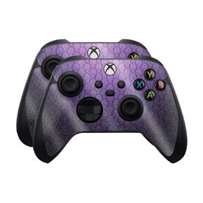 Carbon Fiber Skin Compatible with Microsoft Xbox Series X|S Controller (2 Pack) - Gray Wood - Premium 3M Vinyl Protective Wrap Decal Cover - Easy to Apply | Crafted in The USA by MightySkins
