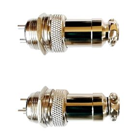 2 Sets GX20-10 + GX20-12 Pin 20mm Aviation Plug Metal Male + Female Panel Cable Connector (GX20 10 + 12 Pin)