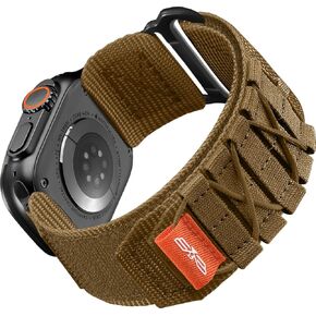 Compatible with Apple Watch Band 41mm 40mm 38mm for Men, Rugged Tactical Nylon Sport Loop Wristband Replacement Strap for iWatch Bands Series SE 9 8 7 6 5 4 3 2 1