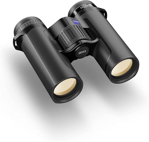 زيس مناظير اس اف ال 10×30 خفيفة الوزن وصغيرة الحجم ومقاومة للماء من الزجاج المطلي عالي الدقة لمشاهدة الطيور والصيد لمراقبة الحياة البرية والضوء المنخفض مع سمارت فوكس، اسود in Kuwait