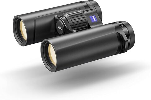 زيس مناظير اس اف ال 10×30 خفيفة الوزن وصغيرة الحجم ومقاومة للماء من الزجاج المطلي عالي الدقة لمشاهدة الطيور والصيد لمراقبة الحياة البرية والضوء المنخفض مع سمارت فوكس، اسود in Kuwait