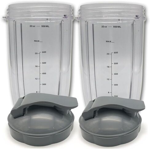 1pcs 32oz Colossal Replacement Cup with Flip Top to Go lid,Compatible with Nutri bullet Blender 600W&900W series(1) in Saudi Arabia