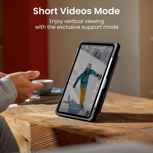 tomtoc Inspire-Pivot Case for iPad Pro 11 Inch (M4) 2024, Pivot Design Provides Stable Stand Functionality for Various Viewing Experience, Vertical Case with Apple Pencil Holder, Auto Wake/Sleep in Saudi Arabia