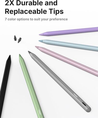 Metapen iPad Pencil A8 Stylus Pen for iPad 2018+ Palm Rejection&Magnetic | Metal Barrel Apple Pencil, USB-C Fast Charging, Reliable Precision & Smooth Writing Pen for iPad 6th-11th Gen Pro Air Mini in Saudi Arabia