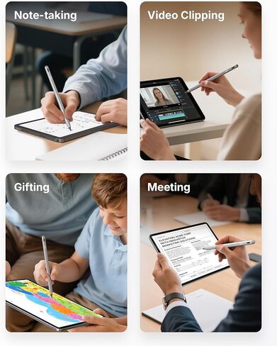 Metapen iPad Pencil A8 Stylus Pen for iPad 2018+ Palm Rejection&Magnetic | Metal Barrel Apple Pencil, USB-C Fast Charging, Reliable Precision & Smooth Writing Pen for iPad 6th-11th Gen Pro Air Mini in Saudi Arabia