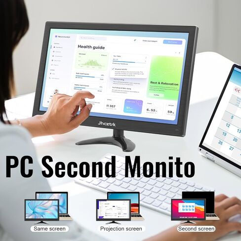 Touchscreen Monitor 14 Inch Full HD 1080P Portable Monitor IPS Screen HDR Built-in Speakers with USB-C HDMI, VESA Compatible, External Monitor for Laptop/PC/Mobile/PS4/PS5 in Saudi Arabia