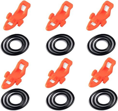 Fishing Hook Keeper Fishing Rod Hook Holder with 3 Different Rubber Rings Fish Rod Hook Keeper 6 Pcs in Saudi Arabia