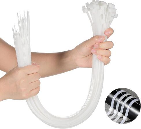 12 Inch Zip Ties Heavy Duty (Pack of 100), Zip Ties with 100lbs Tensile Strength, Self-Locking Adjustable Cable Ties, UV Resistant Indoor and Outdoor Zip Tie for Home, Office in Saudi Arabia