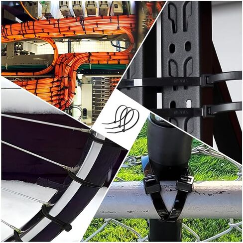 12 Inch Zip Ties Heavy Duty (Pack of 100), Zip Ties with 100lbs Tensile Strength, Self-Locking Adjustable Cable Ties, UV Resistant Indoor and Outdoor Zip Tie for Home, Office in Saudi Arabia