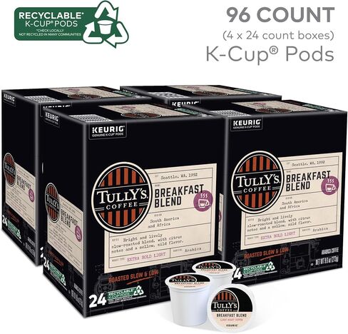 Tully's Coffee Italian Roast Keurig One-Cup Sode-Cup Sods ، قهوة مشوية داكنة ، 96 عددًا in Saudi Arabia