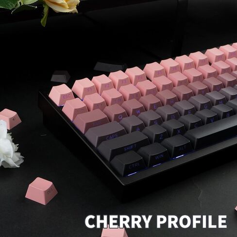 134 Keys Gradient Green Keycaps Set, PBT Double Shot Dying Keycaps, OEM Profile Side Print Shine Through Keycaps, Premium Retro Keycaps, Custom Backlit Keycaps for Mechanical Gaming Keyboard in Saudi Arabia