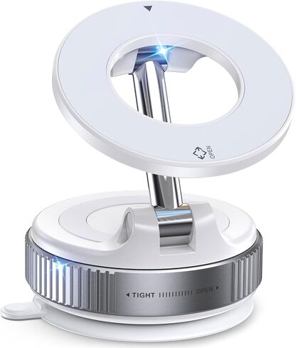 Vacuum Magnetic Suction Cup Phone Mount for Magsafe, 360° Adjustable Magnetic Phone Holder, Pocket Size Foldable Portable Cell Phone Holders for Your Car for All Smartphones & All Car Models in Saudi Arabia