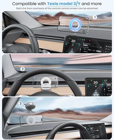 Vacuum Magnetic Suction Cup Phone Mount for Magsafe, 360° Adjustable Magnetic Phone Holder, Pocket Size Foldable Portable Cell Phone Holders for Your Car for All Smartphones & All Car Models in Saudi Arabia