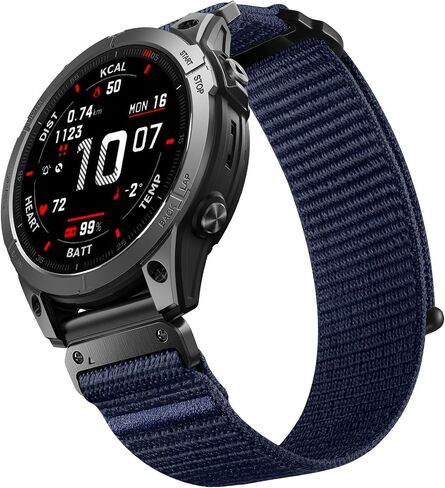 Compatible with Garmin Fenix 7 Band - 22mm Nylon Quick Fit Watch Bands for Fenix 8 E 47mm/Fenix 5/Fenix 6/6 Pro/Fenix 7 Pro/Forerunner 965/945/Approach S62/S60/Epix 2 Pro 47mm/Quatix 7 in Saudi Arabia
