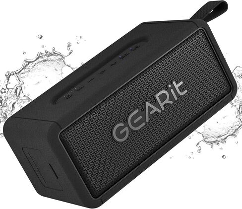 GearIT Portable Bluetooth Speaker Wireless with 15W Loud Sound - IPX6 Water-Resistant Speakers - Fast Connect 5.3 Bluetooth, AUX, and TWS Pairing - Perfect for Gift/Home/Outdoor/Party in Saudi Arabia