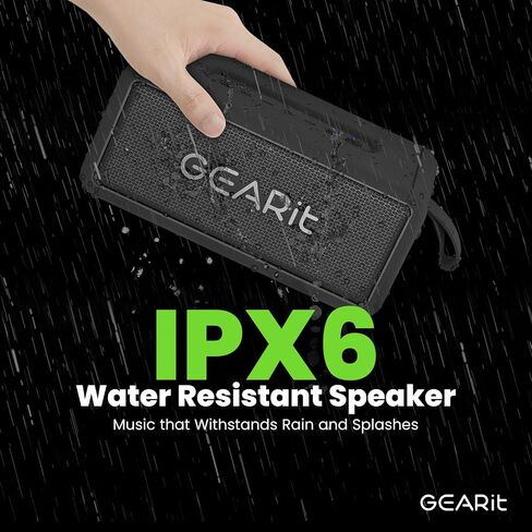 GearIT Portable Bluetooth Speaker Wireless with 15W Loud Sound - IPX6 Water-Resistant Speakers - Fast Connect 5.3 Bluetooth, AUX, and TWS Pairing - Perfect for Gift/Home/Outdoor/Party in Saudi Arabia