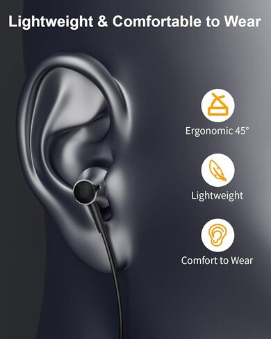 سماعات USB C لـ iPhone 16/15 Pro Max مع سماعات الأذن السلكية لـ MIC لـ Samsung Galaxy S25 S24 Ultra/S23 ، Volume Control Control Destero Novening Direds For Google Pixel 9 Pro in Kuwait