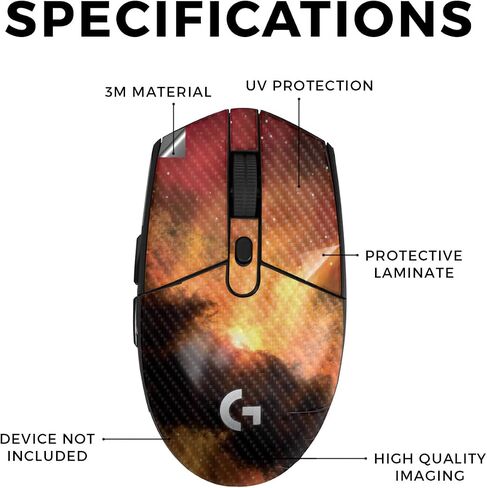 لامع اللمعان جلود الماوس المتوافق مع Logitech G305 Lightspeed - 90s متعة - Premium 3M فينيل الواقية غلاف شارات - من السهل تطبيق | مصنوع في الولايات المتحدة الأمريكية من قبل Mayyskins in Saudi Arabia