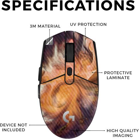 لامع اللمعان جلود الماوس المتوافق مع Logitech G305 Lightspeed - 90s متعة - Premium 3M فينيل الواقية غلاف شارات - من السهل تطبيق | مصنوع في الولايات المتحدة الأمريكية من قبل Mayyskins in Saudi Arabia