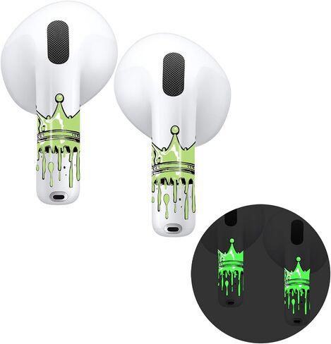 RockMax for AirPods 4 Skin, Glow-in-The-Dark Butterfly Stickers for AirPods 4th Gen, Compatible with AirPod 4 Case, Fun Gift for Boys and Girls, Easy to Install in Saudi Arabia