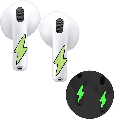 RockMax for AirPods 4 Skin, Glow-in-The-Dark Butterfly Stickers for AirPods 4th Gen, Compatible with AirPod 4 Case, Fun Gift for Boys and Girls, Easy to Install in Saudi Arabia