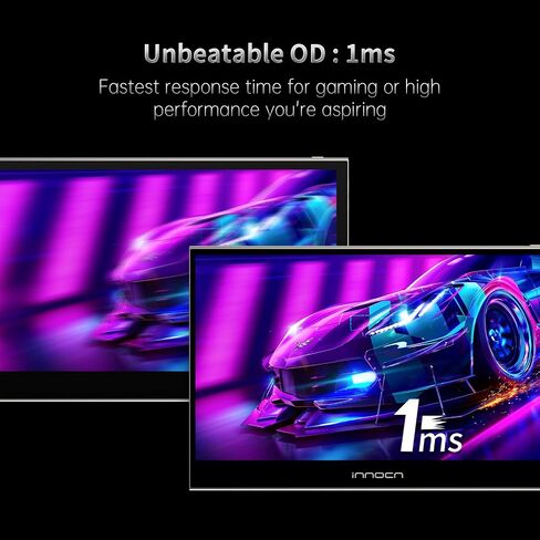 INNOCN 13.3" OLED Portable Monitor 1080P FHD USB C Laptop Monitor HDMI Computer Display HDR Gaming Monitor w/Detachable Stand & Speakers, External Monitor for Laptop PC Mac Tablet PS4 Xbox Switch in Saudi Arabia