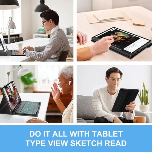 Samsung Galaxy Tab S9 Plus/S9 FE Plus 12.4" Keyboard Case | Multi-Touch Trackpad | 7 Color Backlit | Detachable Wireless Bluetooth Keyboard | S Pen Holder | Smart Folio Cover for Galaxy Tab S9+/S9 fe+ in Saudi Arabia