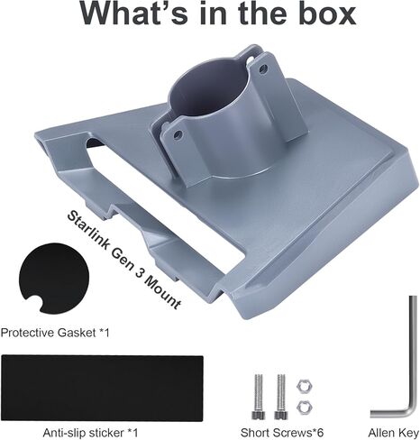 محول أنابيب Starlink Gen 3، حامل Starlink Gen 3، حامل Starlink Gen 3 Pole متوافق مع طبق Starlink القياسي V3 in Kuwait