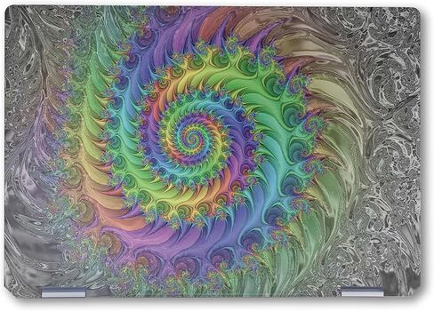 Laptop Skin Compatible with HP Spectre x360 14" (2024) - Purple Airbrush - Premium 3M Vinyl Protective Wrap Decal Cover - Easy to Apply | Crafted in The USA by MightySkins in Saudi Arabia