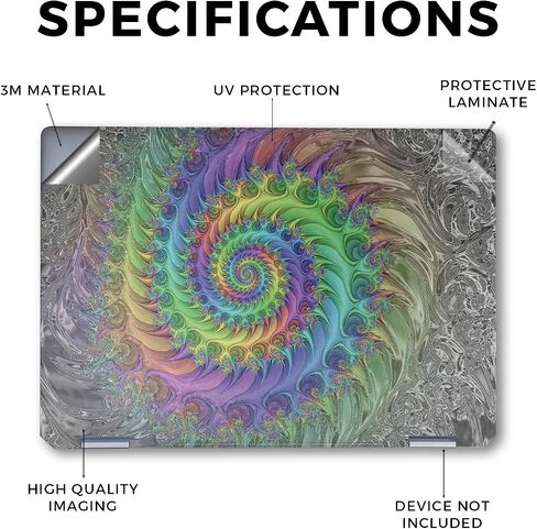 Laptop Skin Compatible with HP Spectre x360 14" (2024) - Purple Airbrush - Premium 3M Vinyl Protective Wrap Decal Cover - Easy to Apply | Crafted in The USA by MightySkins in Saudi Arabia