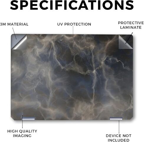 Laptop Skin Compatible with HP Spectre x360 14" (2024) - Purple Airbrush - Premium 3M Vinyl Protective Wrap Decal Cover - Easy to Apply | Crafted in The USA by MightySkins in Saudi Arabia