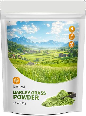Barley Grass Juice Powder - 100% Pure & Natural Wheatgrass Powder, Supports Cardiovascular, Liver and Digestive Function, Rich in Vitamins, Minerals and Fiber, Vegan, No Maltodextrin & Sugar，8 oz. in Kuwait
