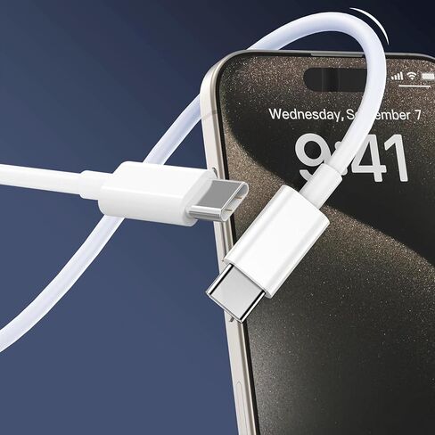 Dual USB C Charger Block 20W with USB C to USB C Cable 10ft for iPhone 16 Pro Max/ 16 Plus/i Phone 15, iPad Pro 13" 12.9" 11" M4/Air 6th M2/5th/4th/Mini 6 8.3-inch/ 10th Generation 10.9", 2Pack in Saudi Arabia