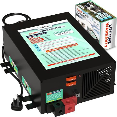 LATCH.IT RV Power Converters 35 Amp | 120VAC to 12VDC | 3-Stage Smart Battery Charger | Adjustable Voltage – RV Converter for Lithium Batteries & More | Thermal & Overload Protection in Saudi Arabia