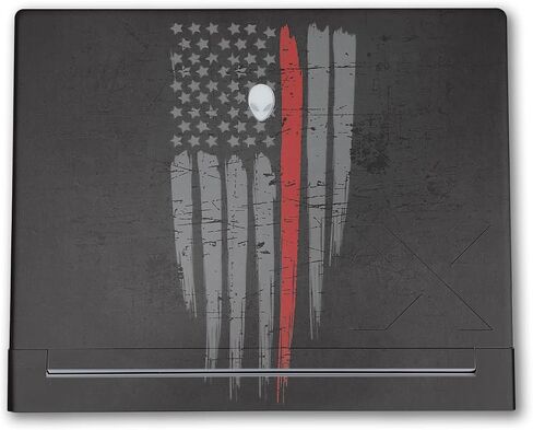 Glossy Glitter Laptop Skin Compatible with Alienware X16 R2 (2024) - Onyx Marble - Premium 3M Vinyl Protective Wrap Decal Cover - Easy to Apply | Crafted in The USA by MightySkins in Saudi Arabia