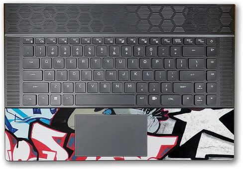 Glossy Glitter Laptop Skin Compatible with Alienware X16 R2 (2024) - Onyx Marble - Premium 3M Vinyl Protective Wrap Decal Cover - Easy to Apply | Crafted in The USA by MightySkins in Saudi Arabia